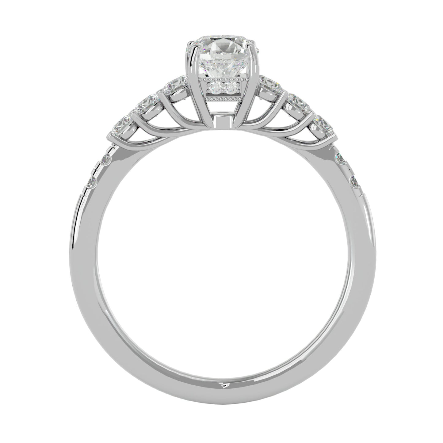 Begonia diamond engagement ring