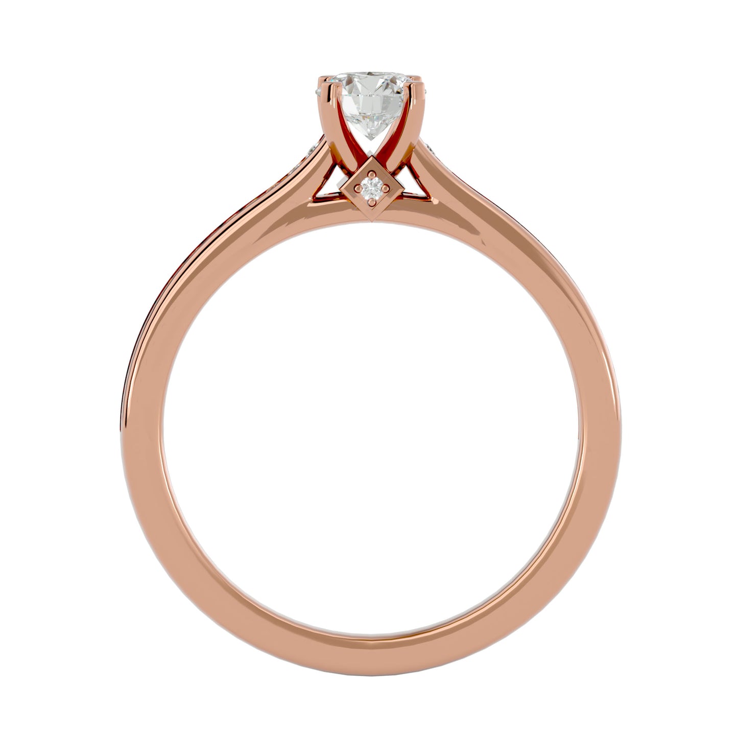 Yasmina solitaire diamond engagement ring