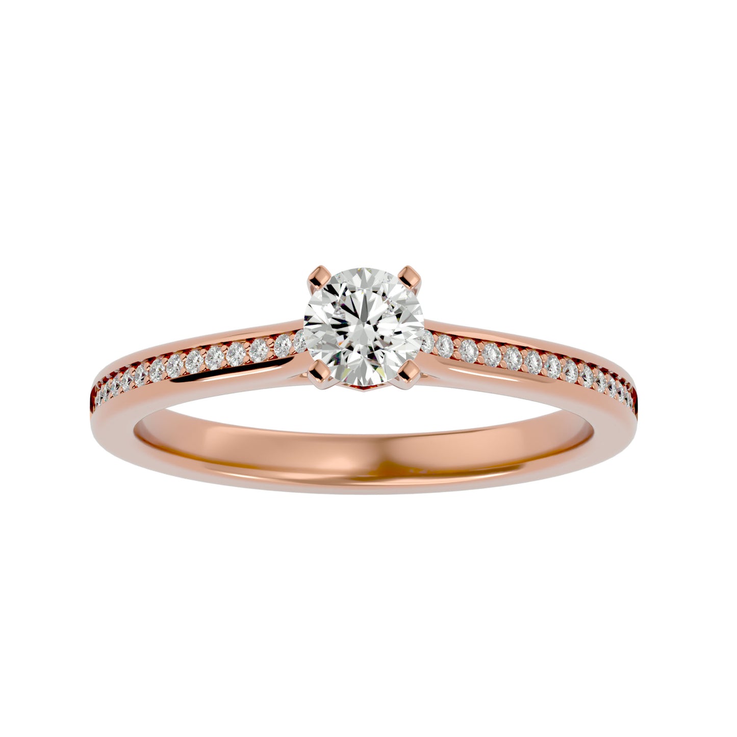 Yasmina solitaire diamond engagement ring