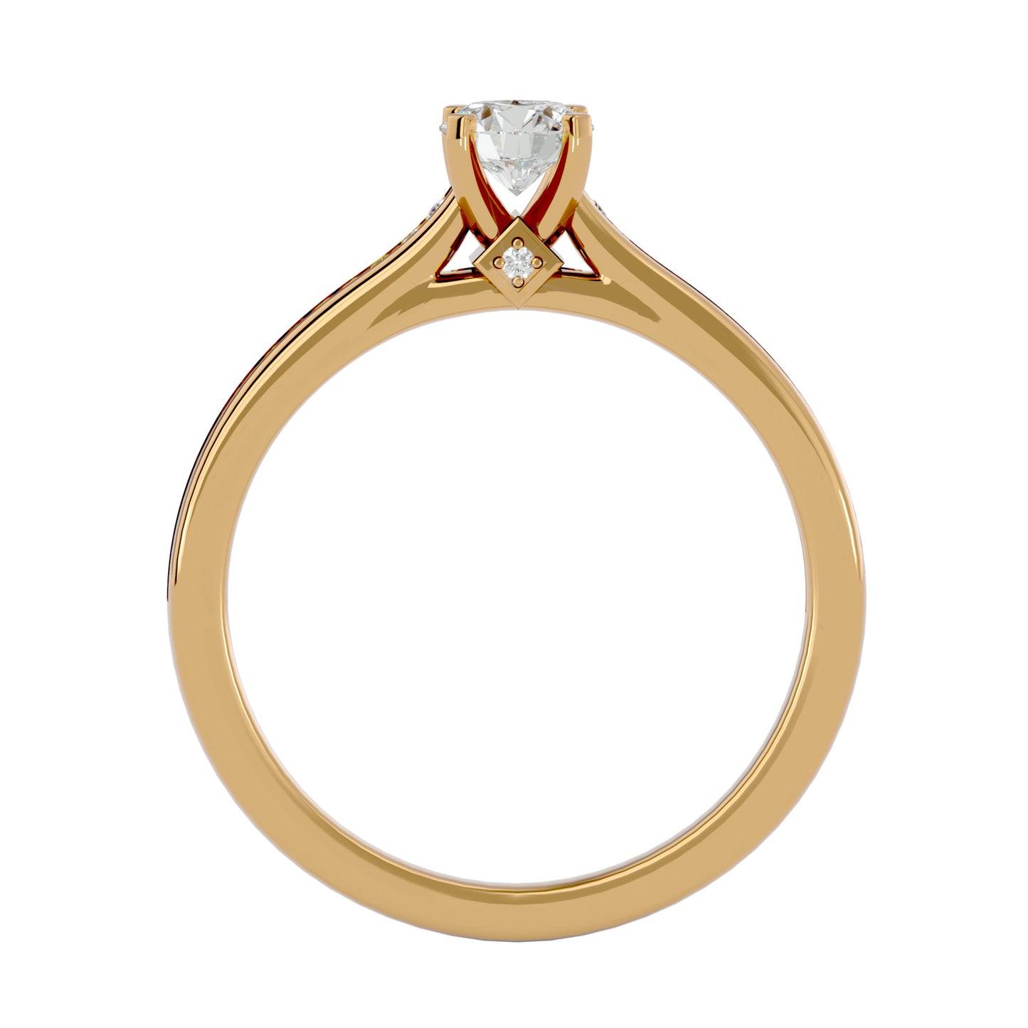 Yasmina solitaire diamond engagement ring