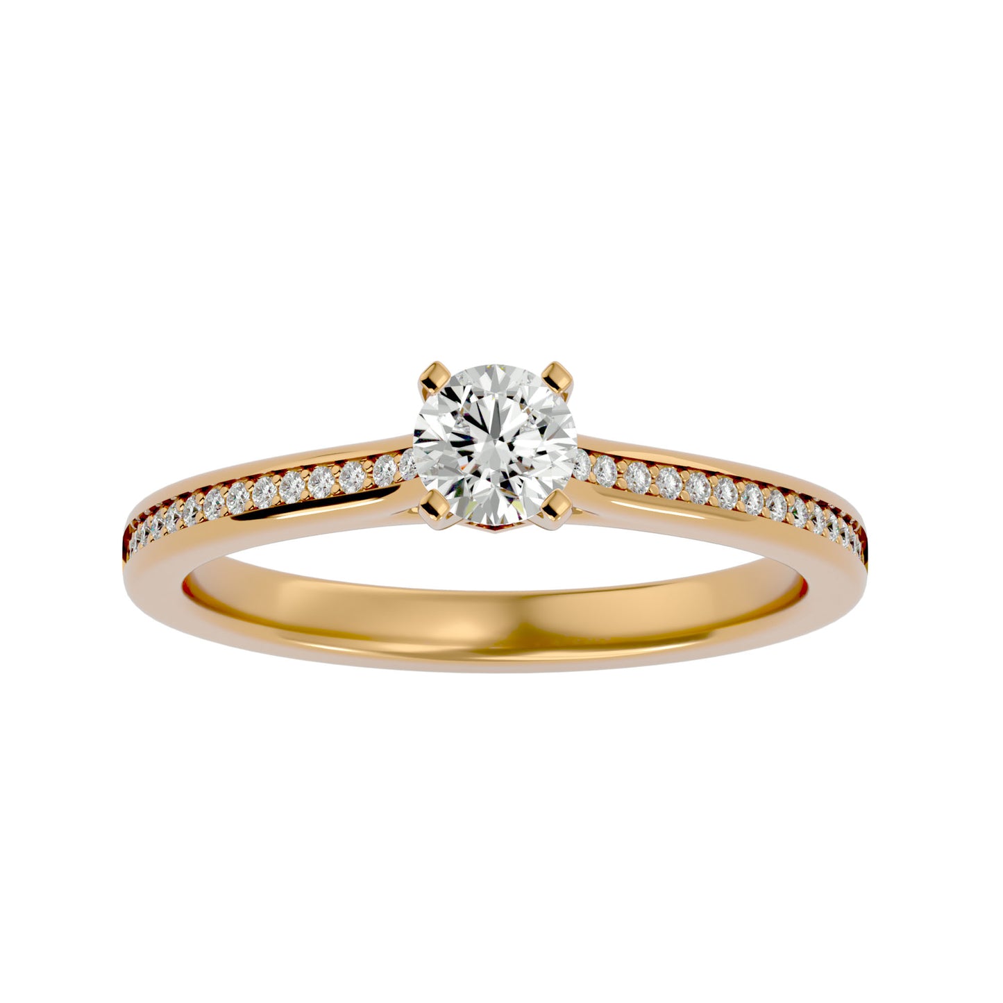 Yasmina solitaire diamond engagement ring