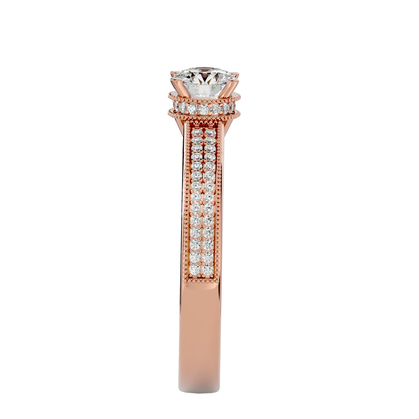 Noura solitaire diamond engagement ring