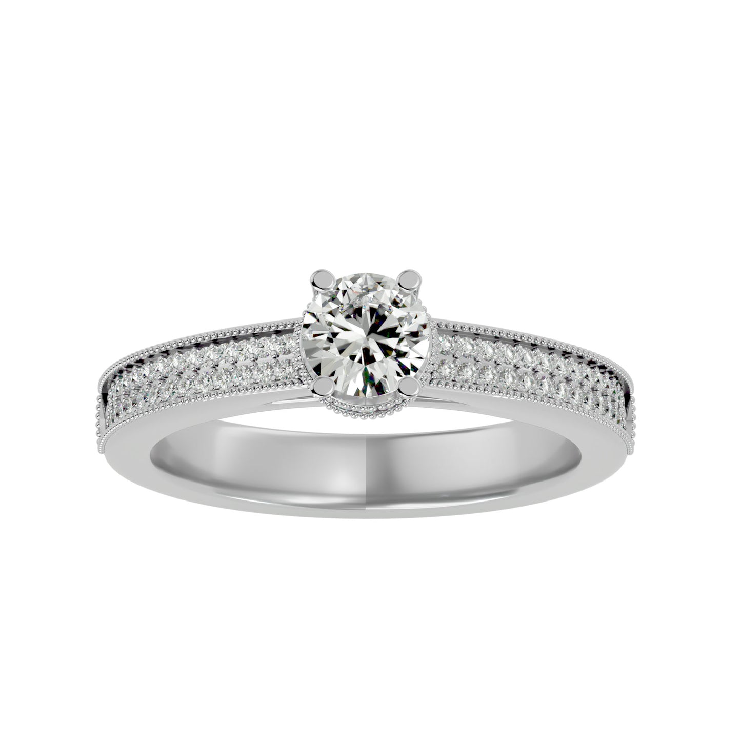 Noura solitaire diamond engagement ring