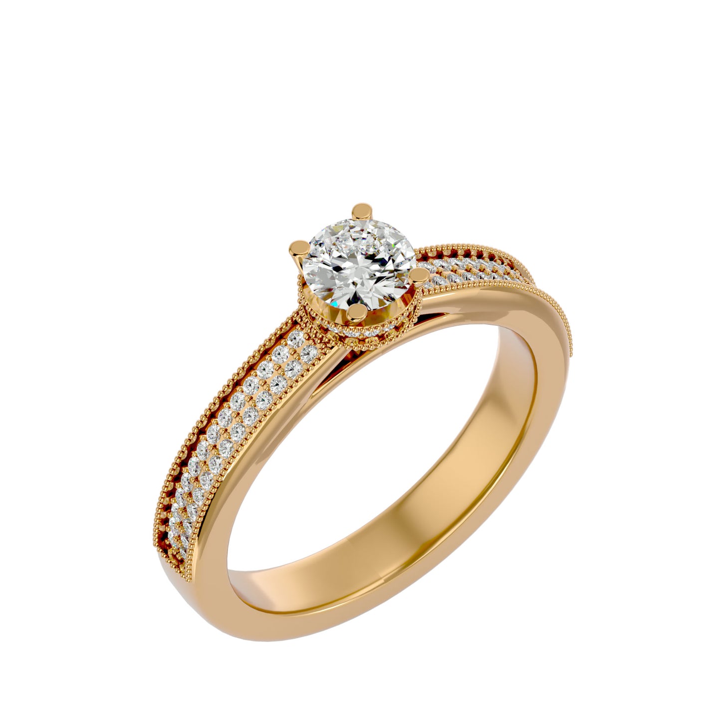Noura solitaire diamond engagement ring