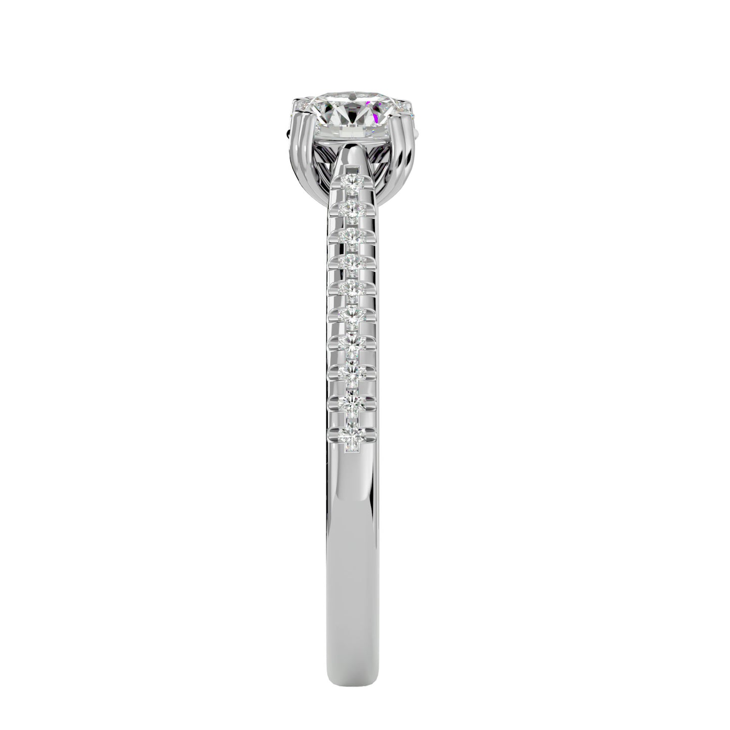 Mai solitaire diamond engagement ring