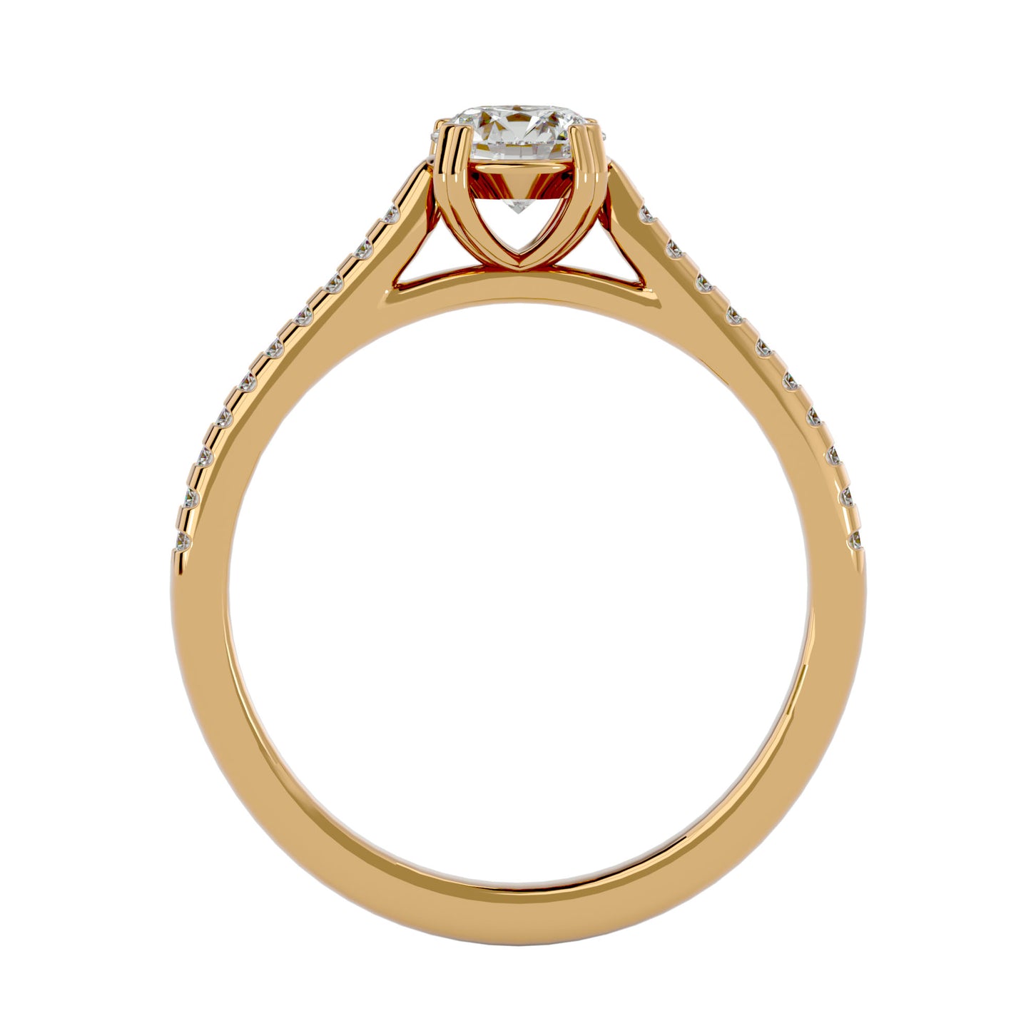 Mai solitaire diamond engagement ring
