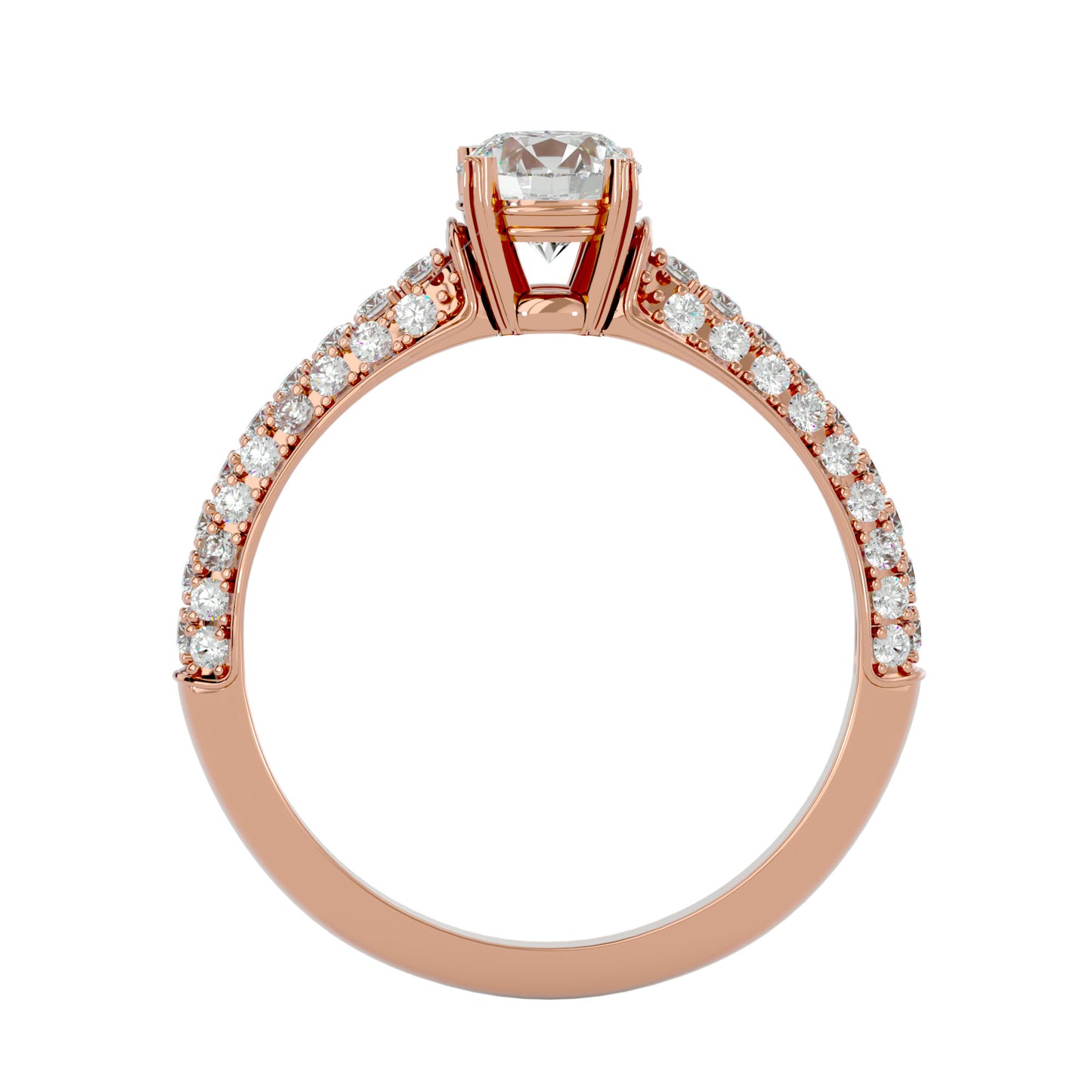 Olivia side diamond engagement ring