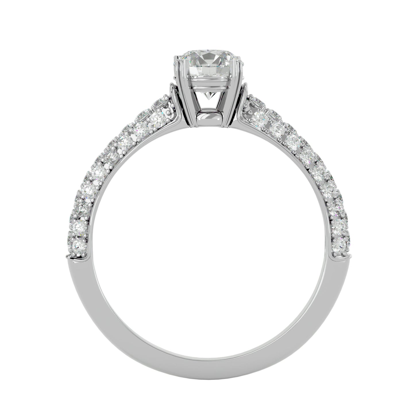 Olivia side diamond engagement ring