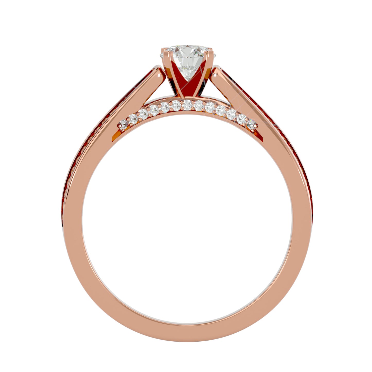 Carnation split shank diamond engagement ring