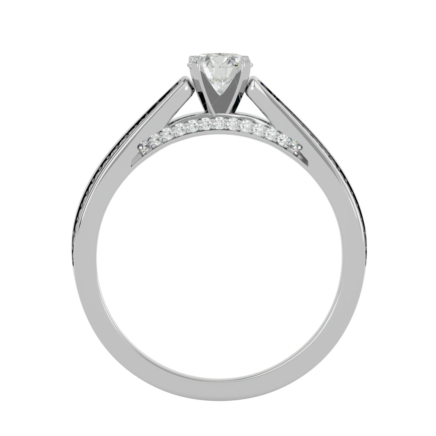 Carnation split shank diamond engagement ring