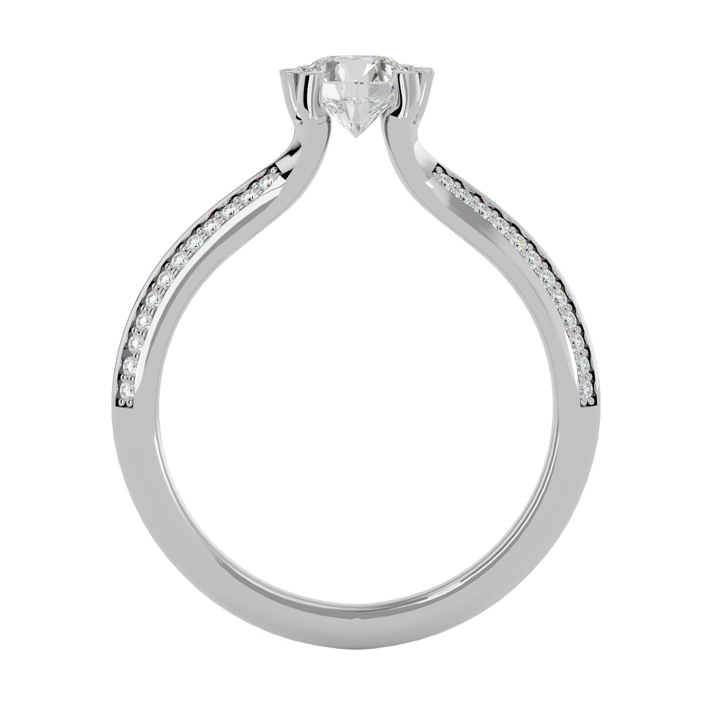 Zephyr eight prong diamond engagement ring