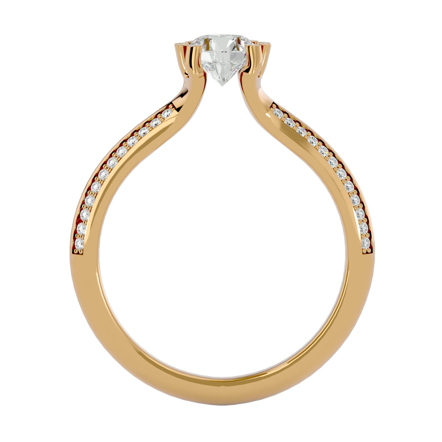 Zephyr eight prong diamond engagement ring