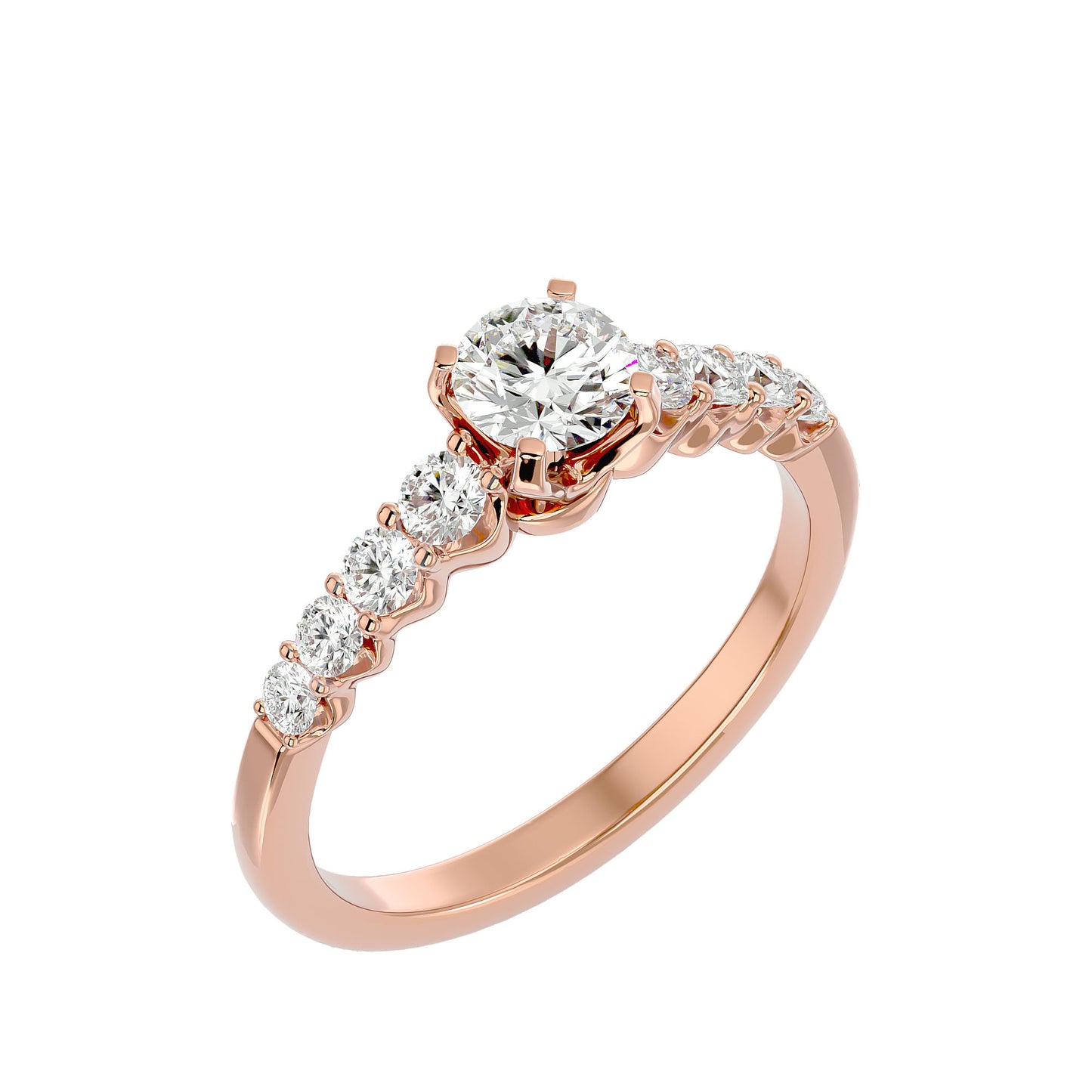 Mireille tappered shank diamond engagement ring
