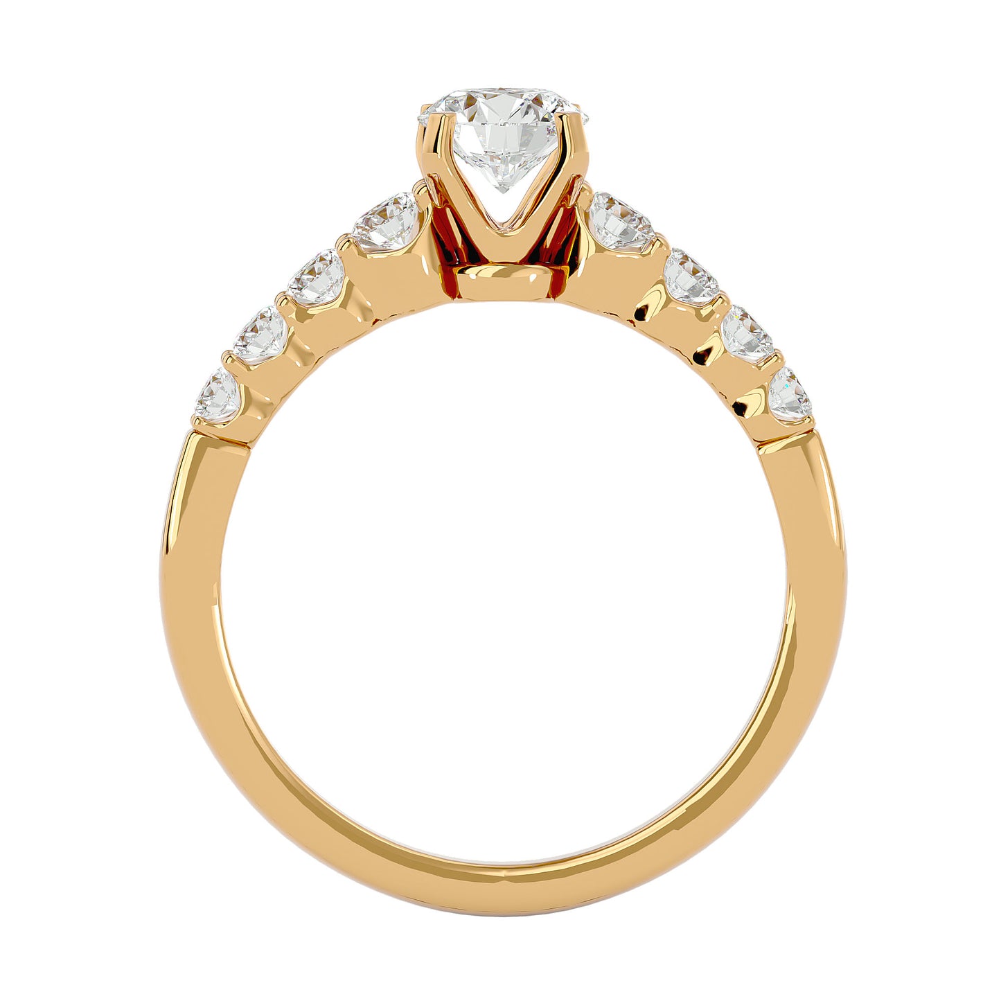 Mireille tappered shank diamond engagement ring
