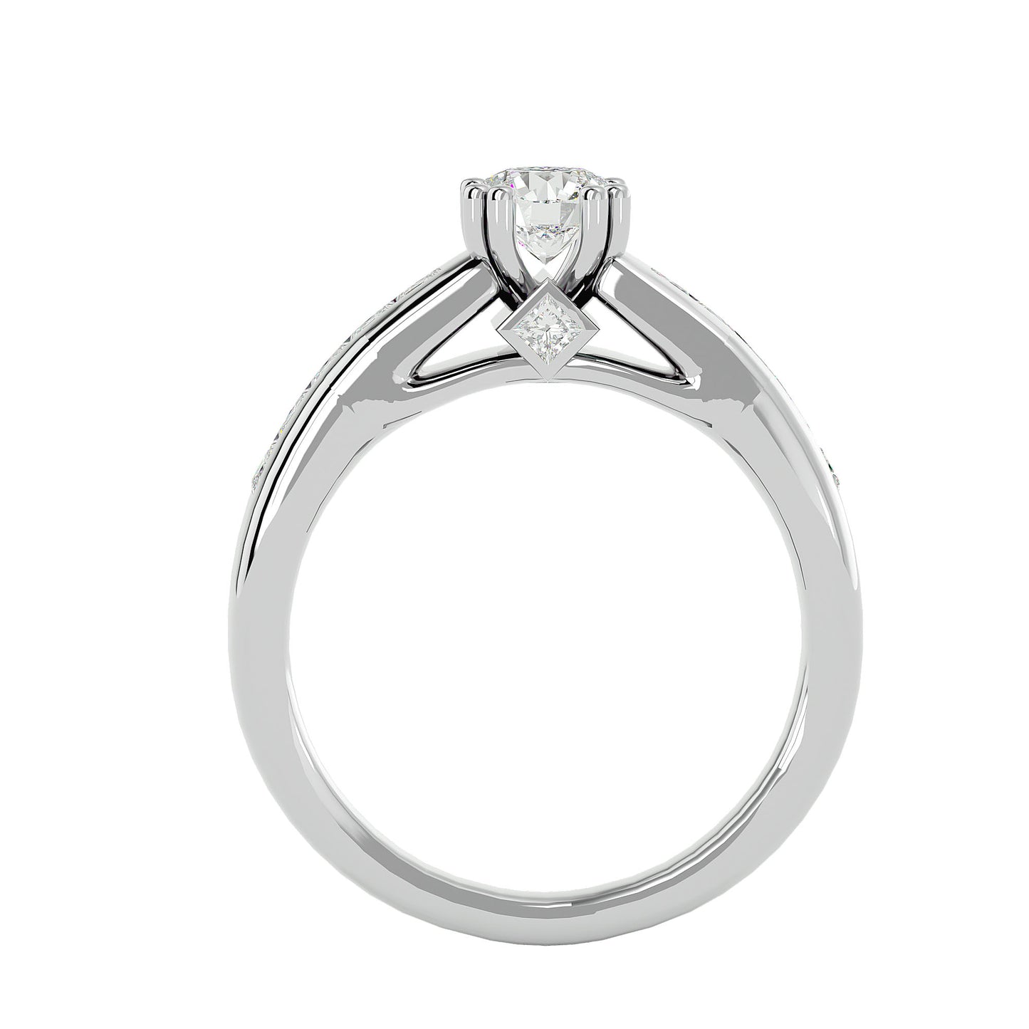 Nomvula channel setting diamond engagement ring