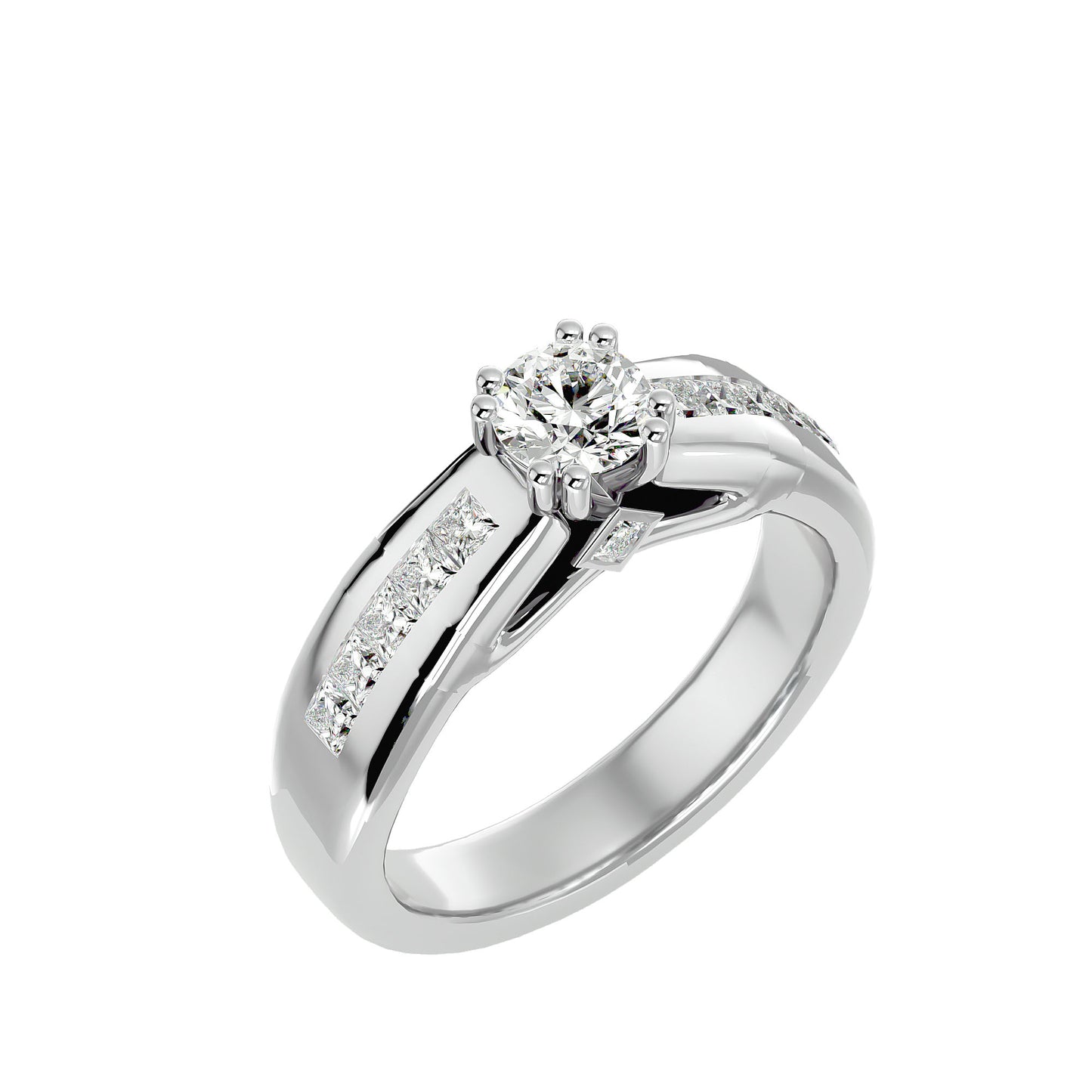 Nomvula channel setting diamond engagement ring