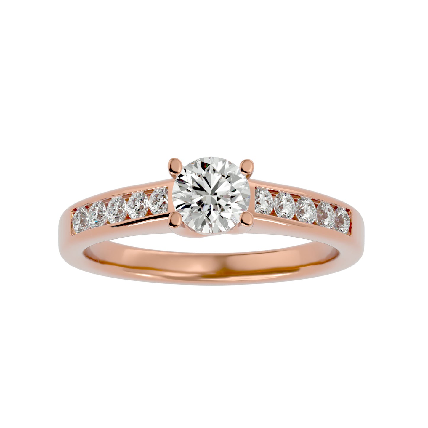 Naledi channel setting diamond engagement ring