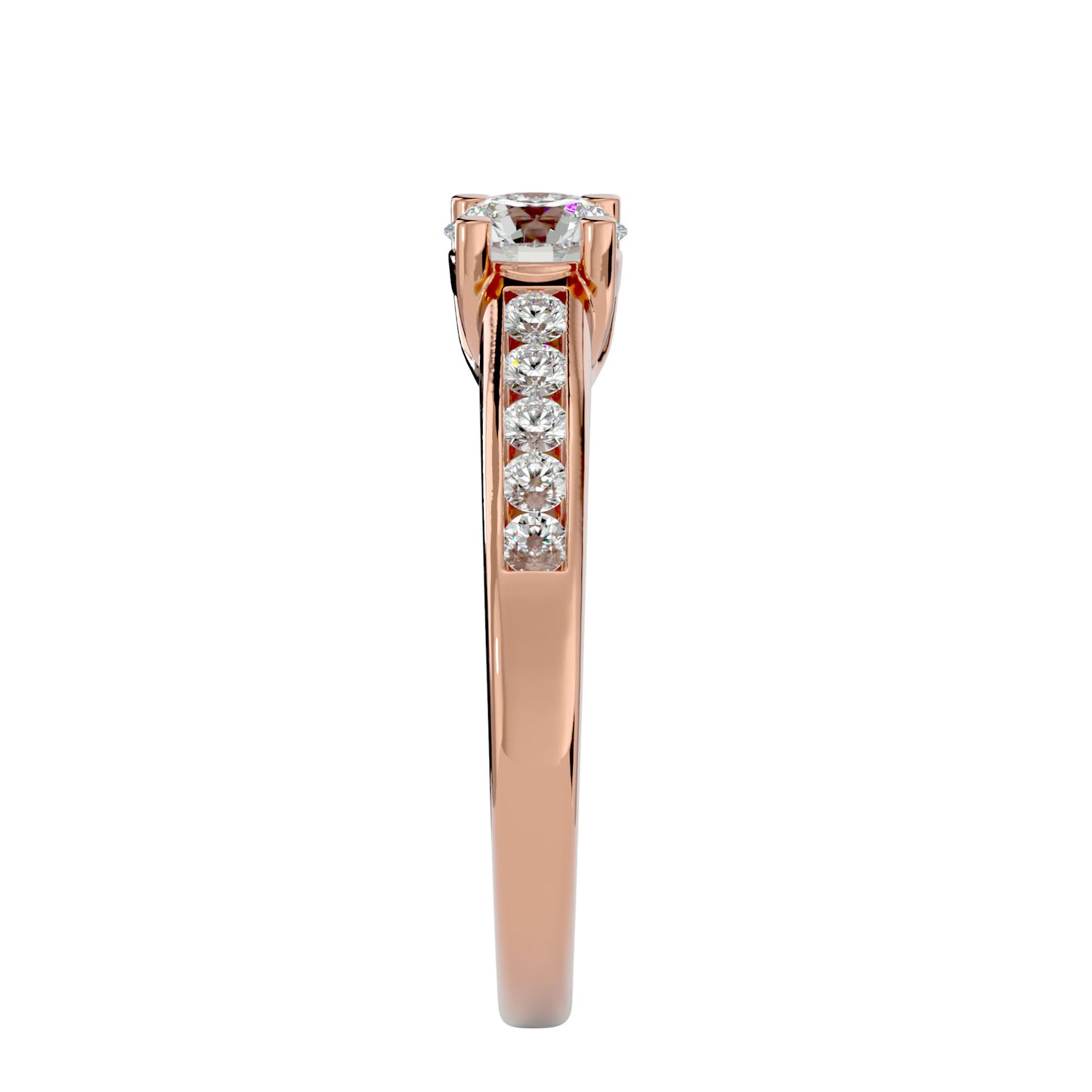 Naledi channel setting diamond engagement ring