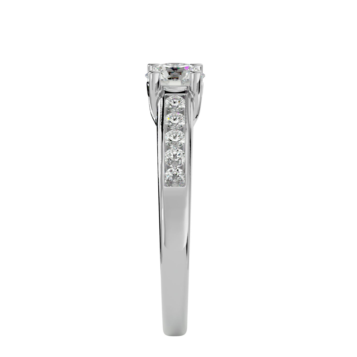 Naledi channel setting diamond engagement ring