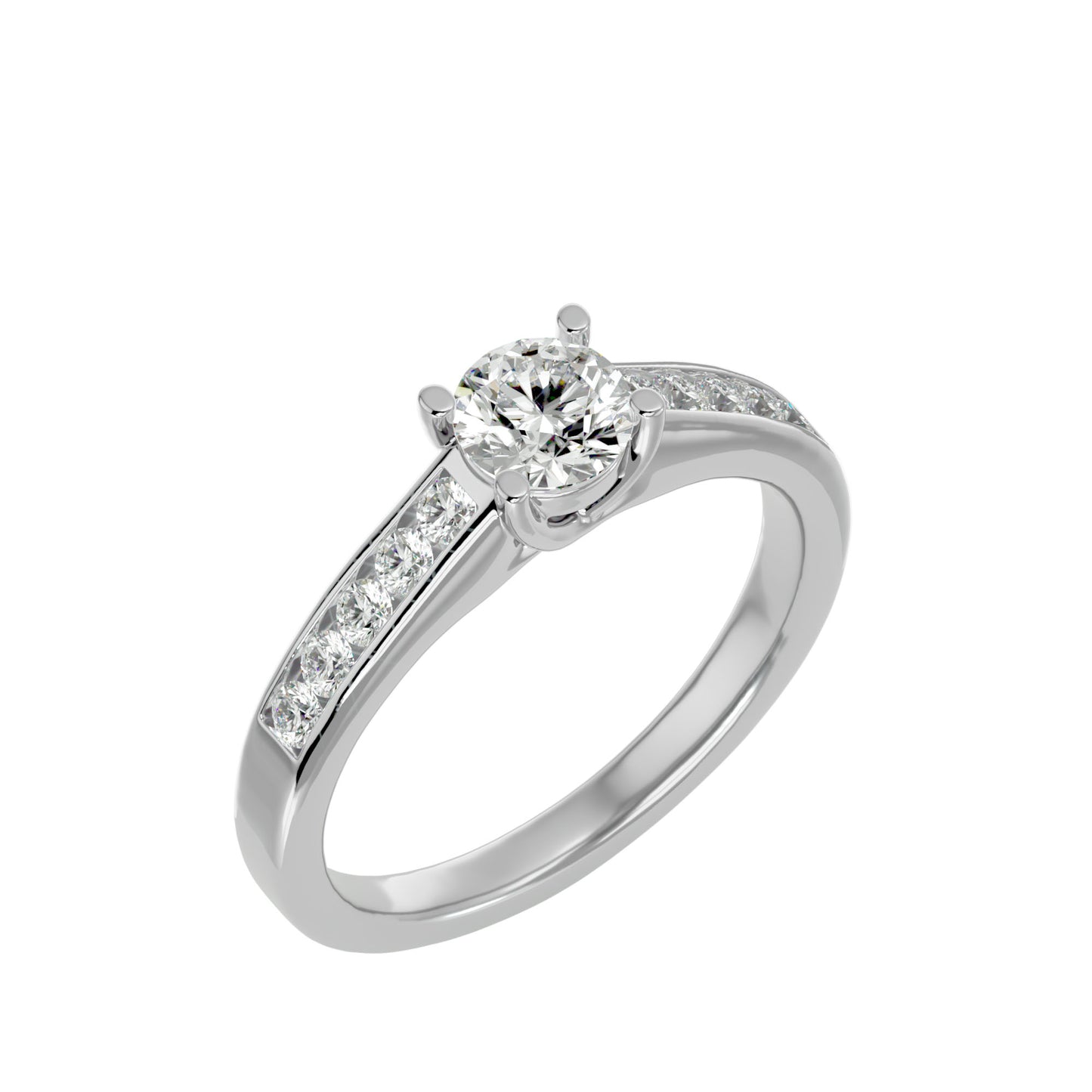 Naledi channel setting diamond engagement ring