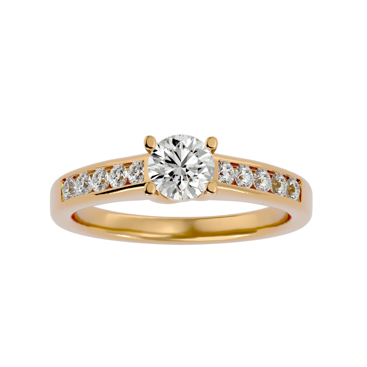 Naledi channel setting diamond engagement ring