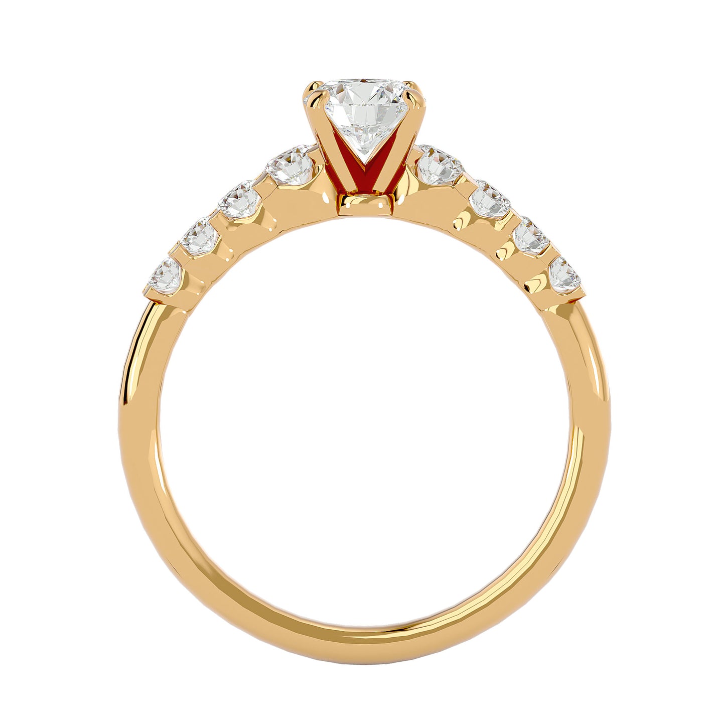 Indah side diamond engagement ring