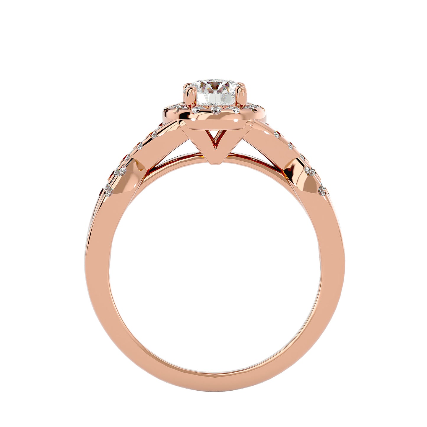 Raisa halo diamond engagement ring