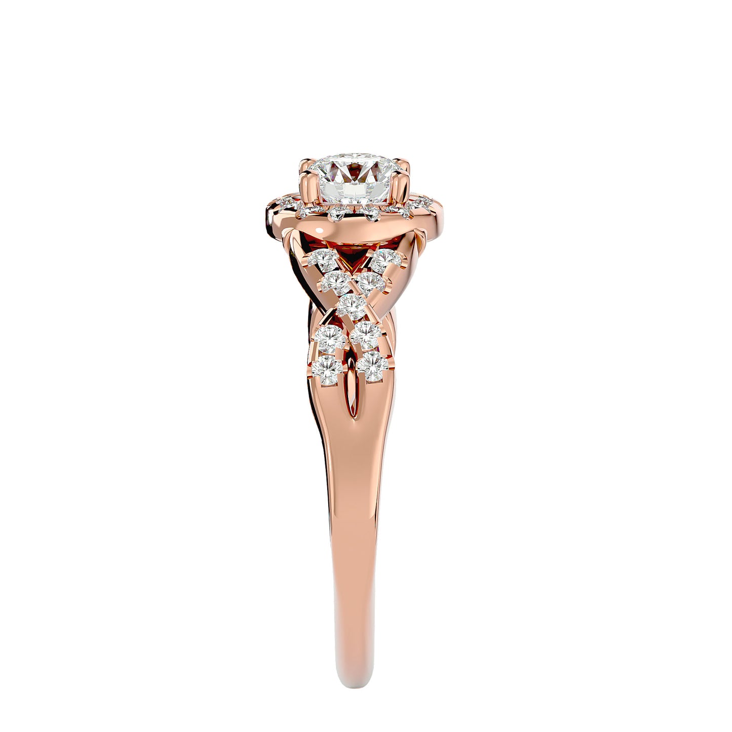 Raisa halo diamond engagement ring