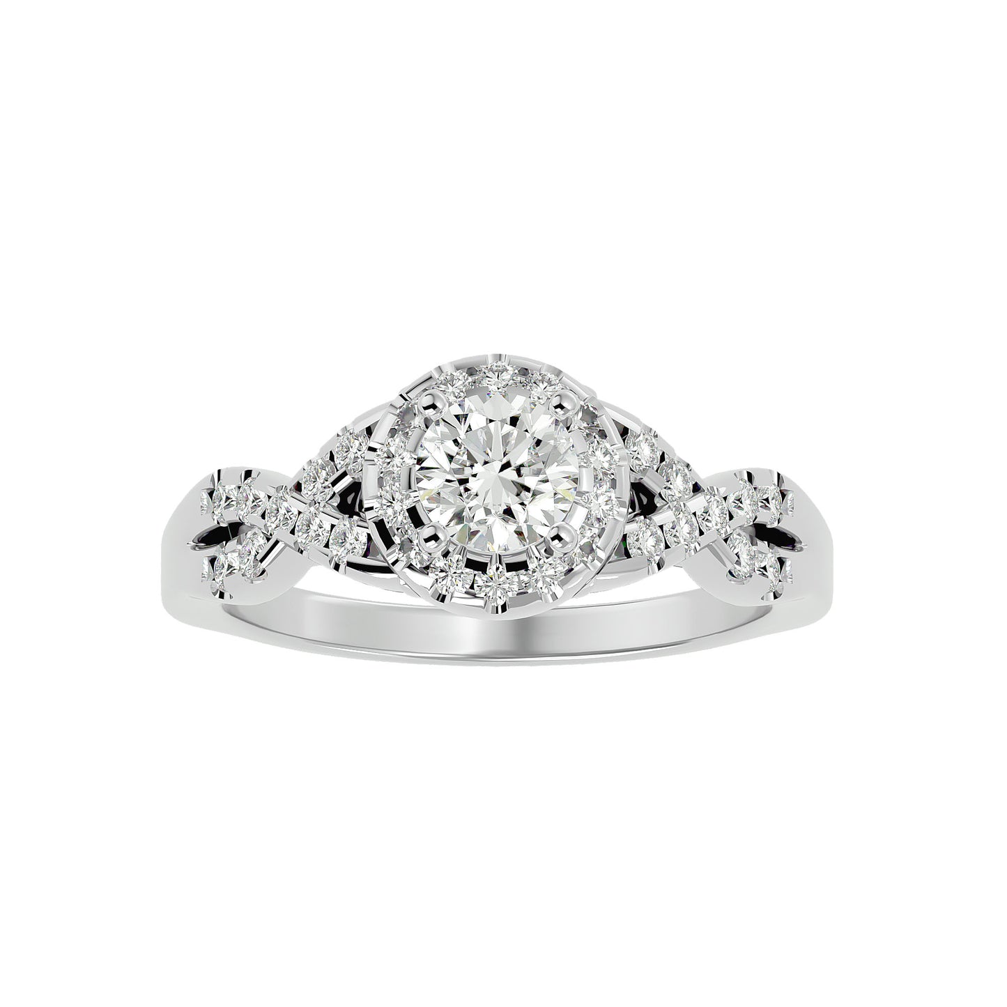 Raisa halo diamond engagement ring
