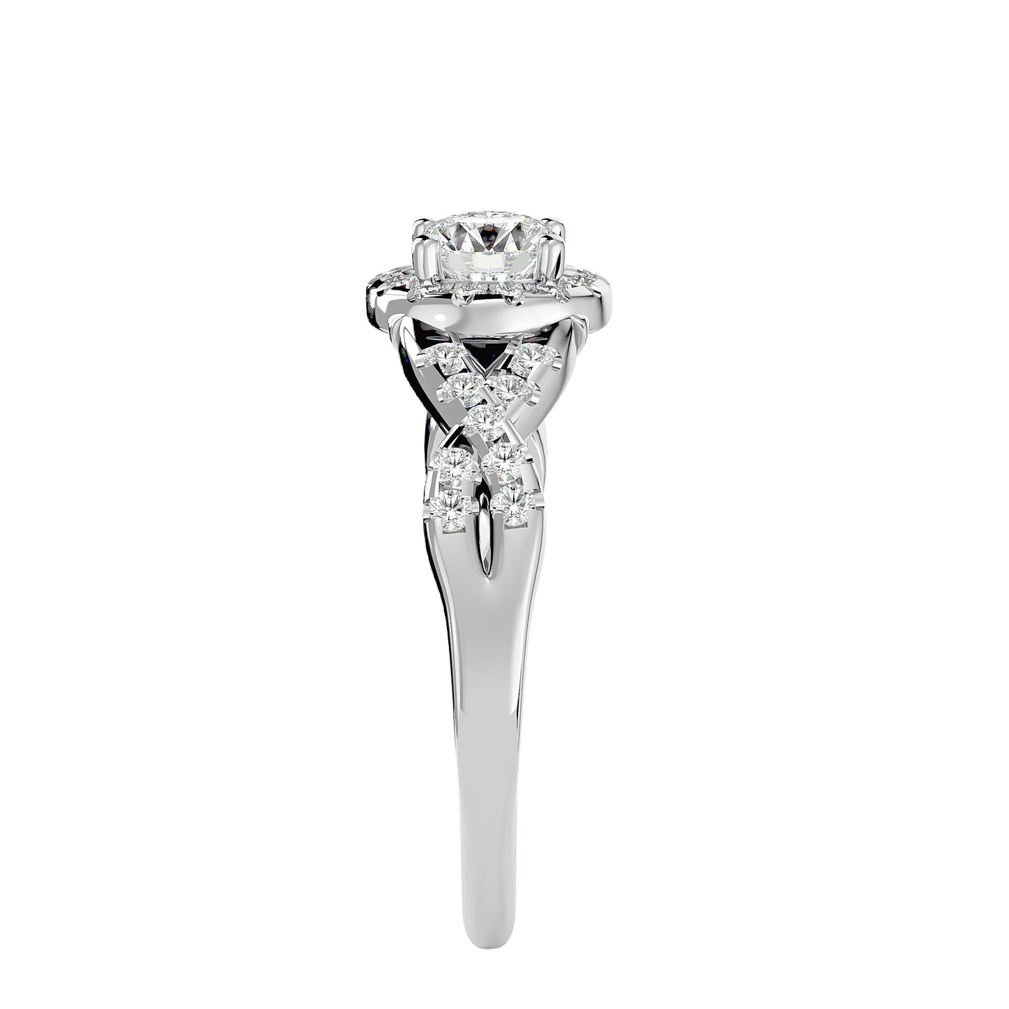 Raisa halo diamond engagement ring