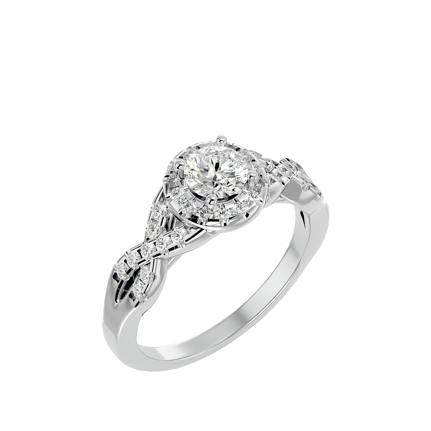 Raisa halo diamond engagement ring