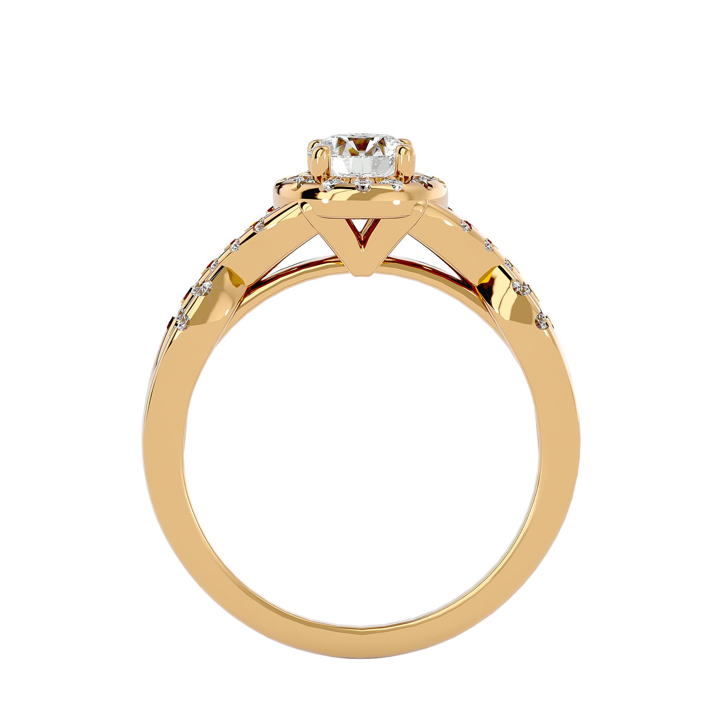 Raisa halo diamond engagement ring