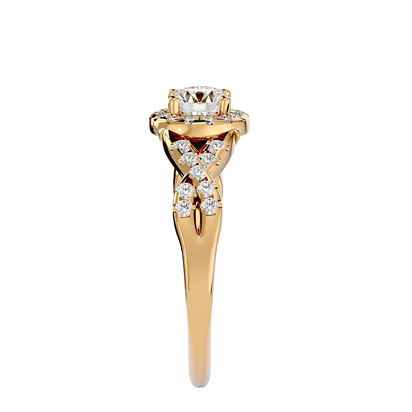 Raisa halo diamond engagement ring