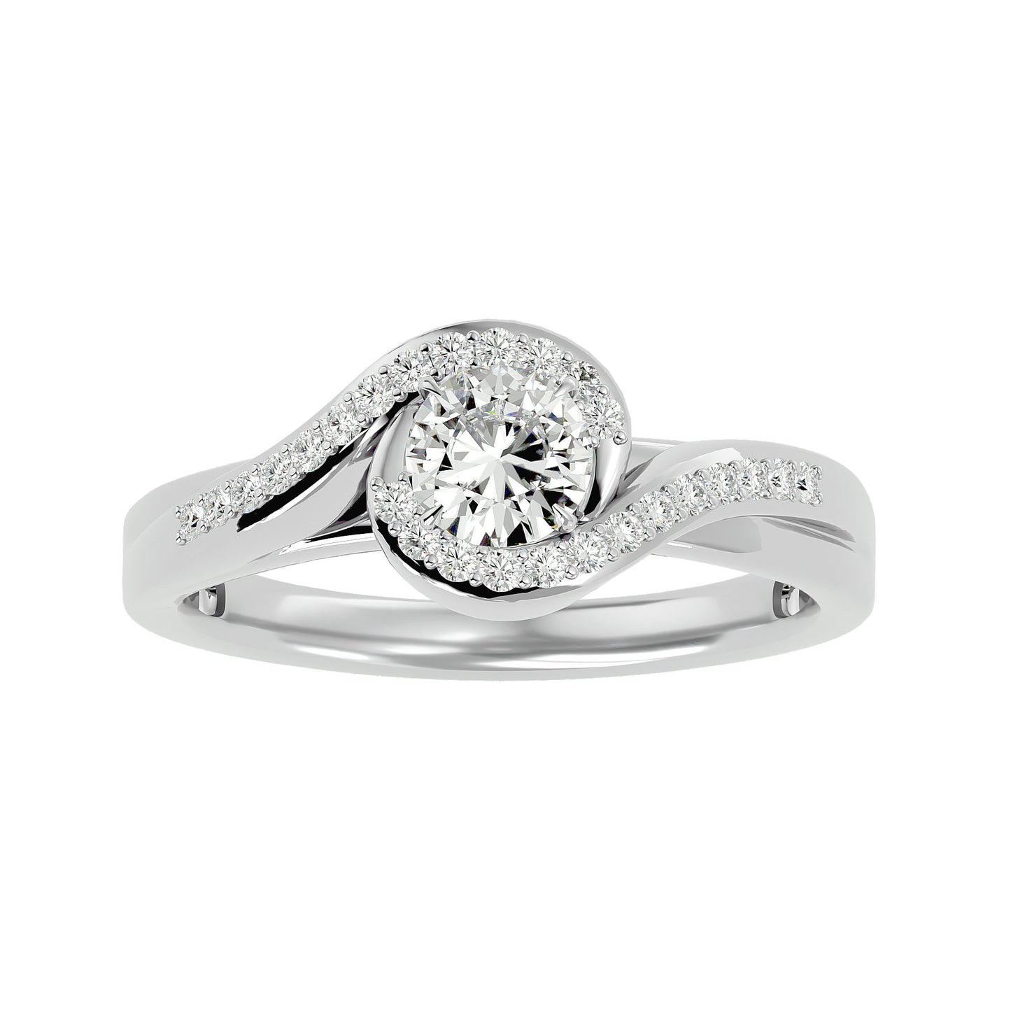 Maya bypass diamond engagement ring
