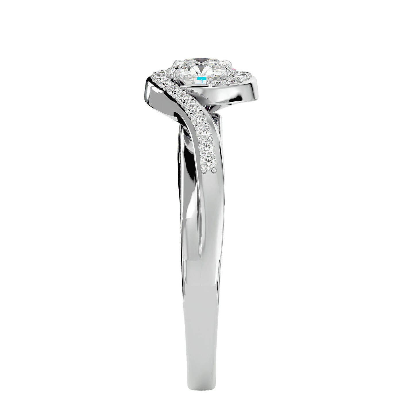 Maya bypass diamond engagement ring
