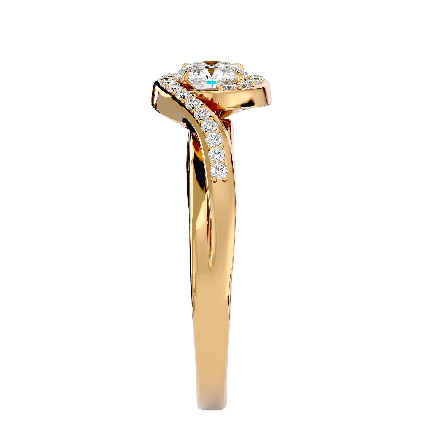 Maya bypass diamond engagement ring