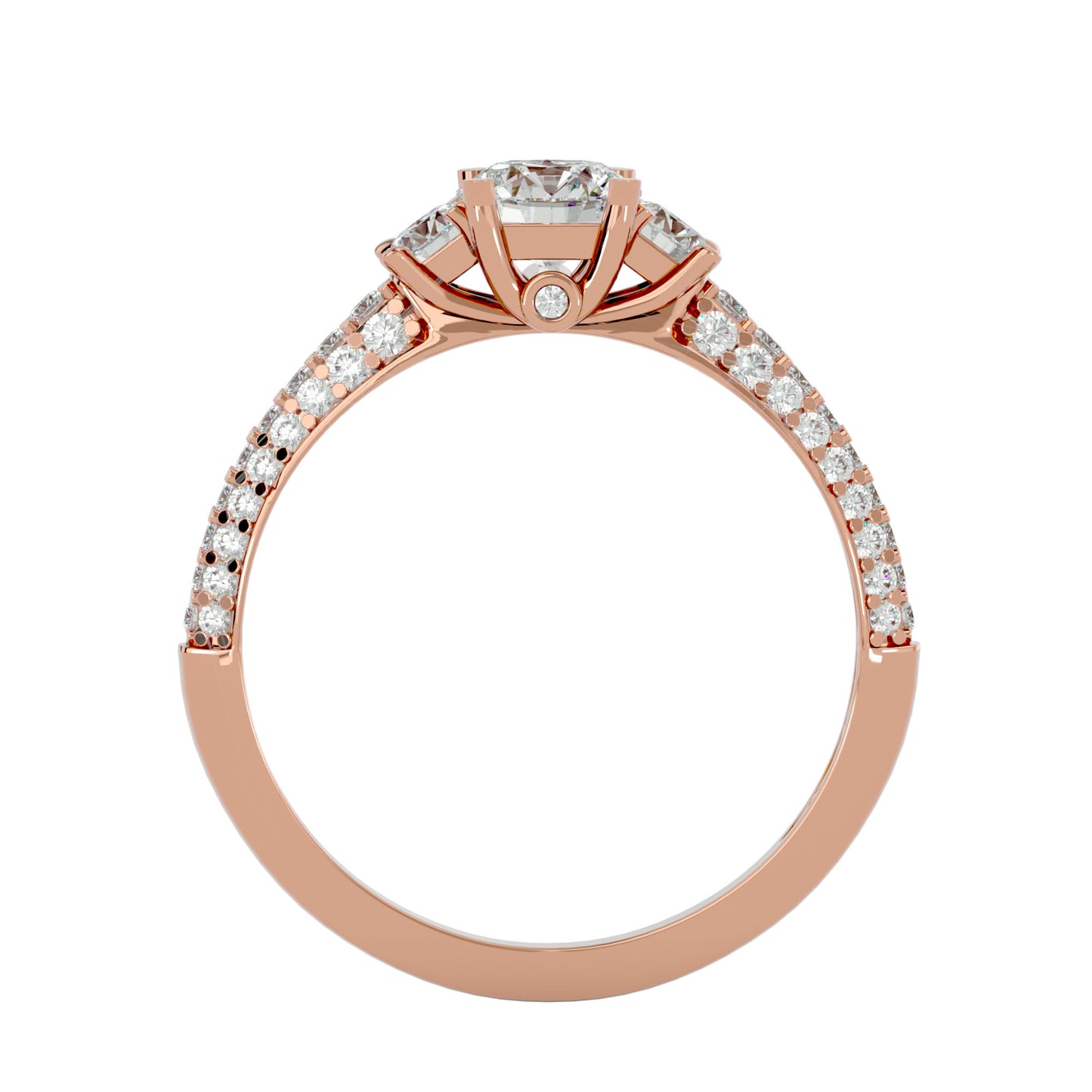 Kartika three stone diamond engagement ring