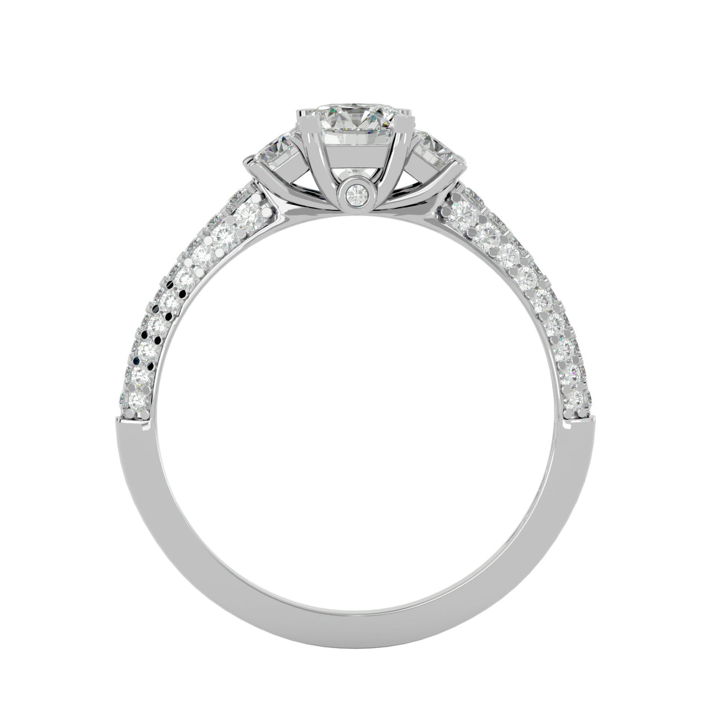 Kartika three stone diamond engagement ring