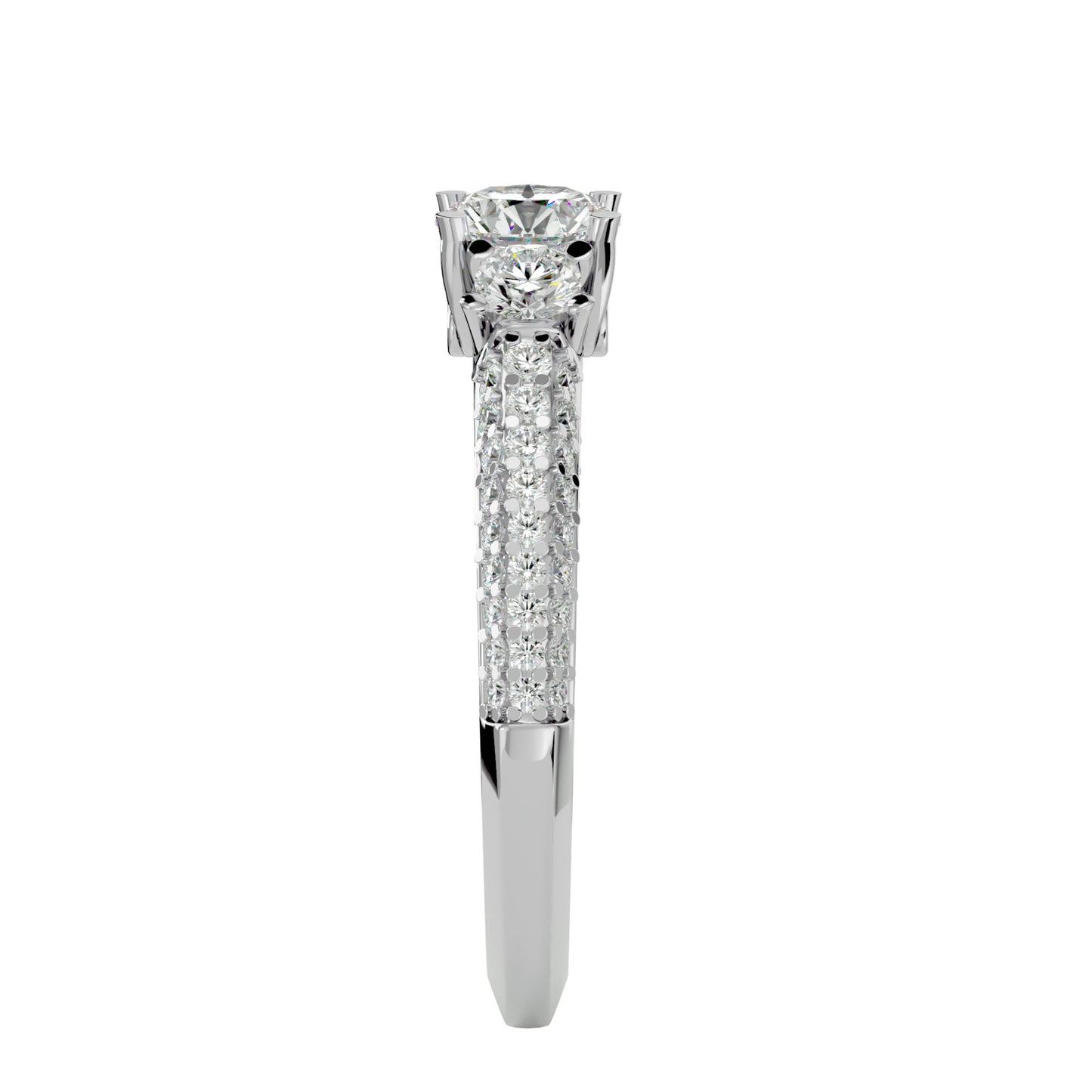 Kartika three stone diamond engagement ring