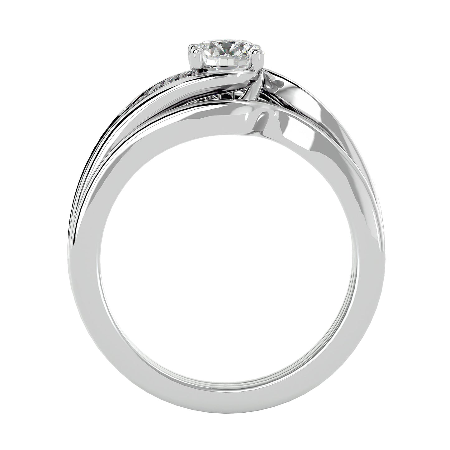 Fatimah bypass diamond engagement ring