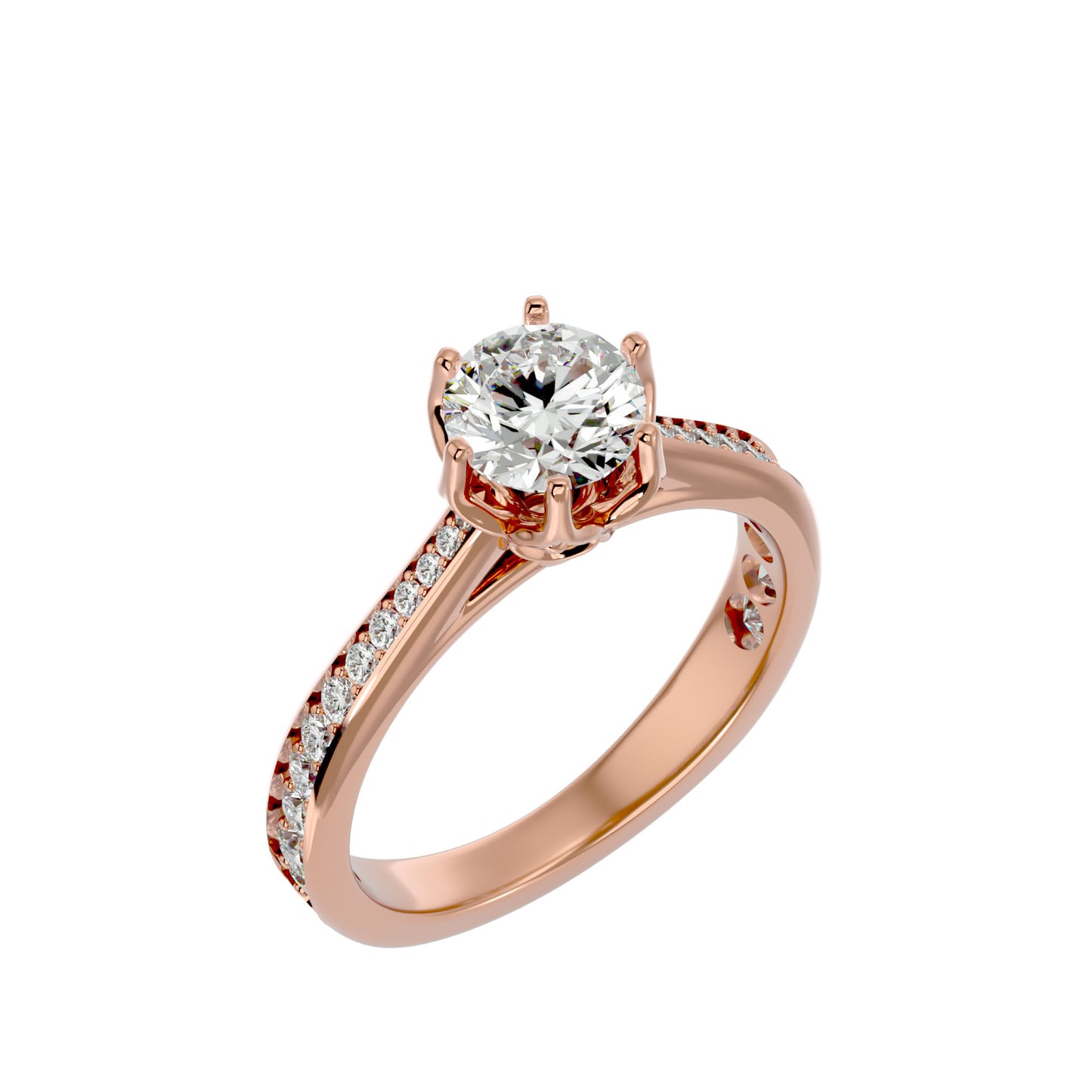 Kanya crown diamond engagement ring