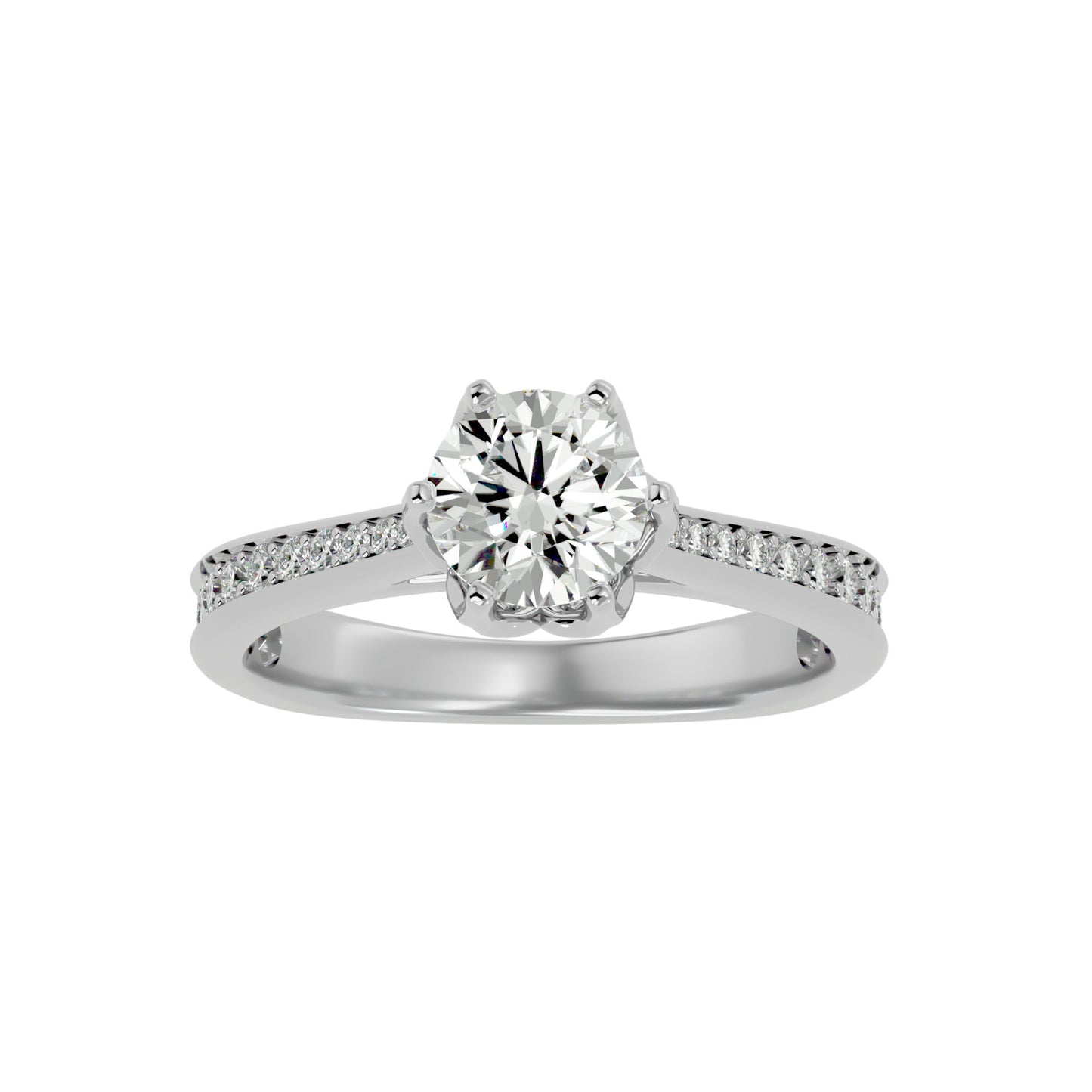 Kanya crown diamond engagement ring