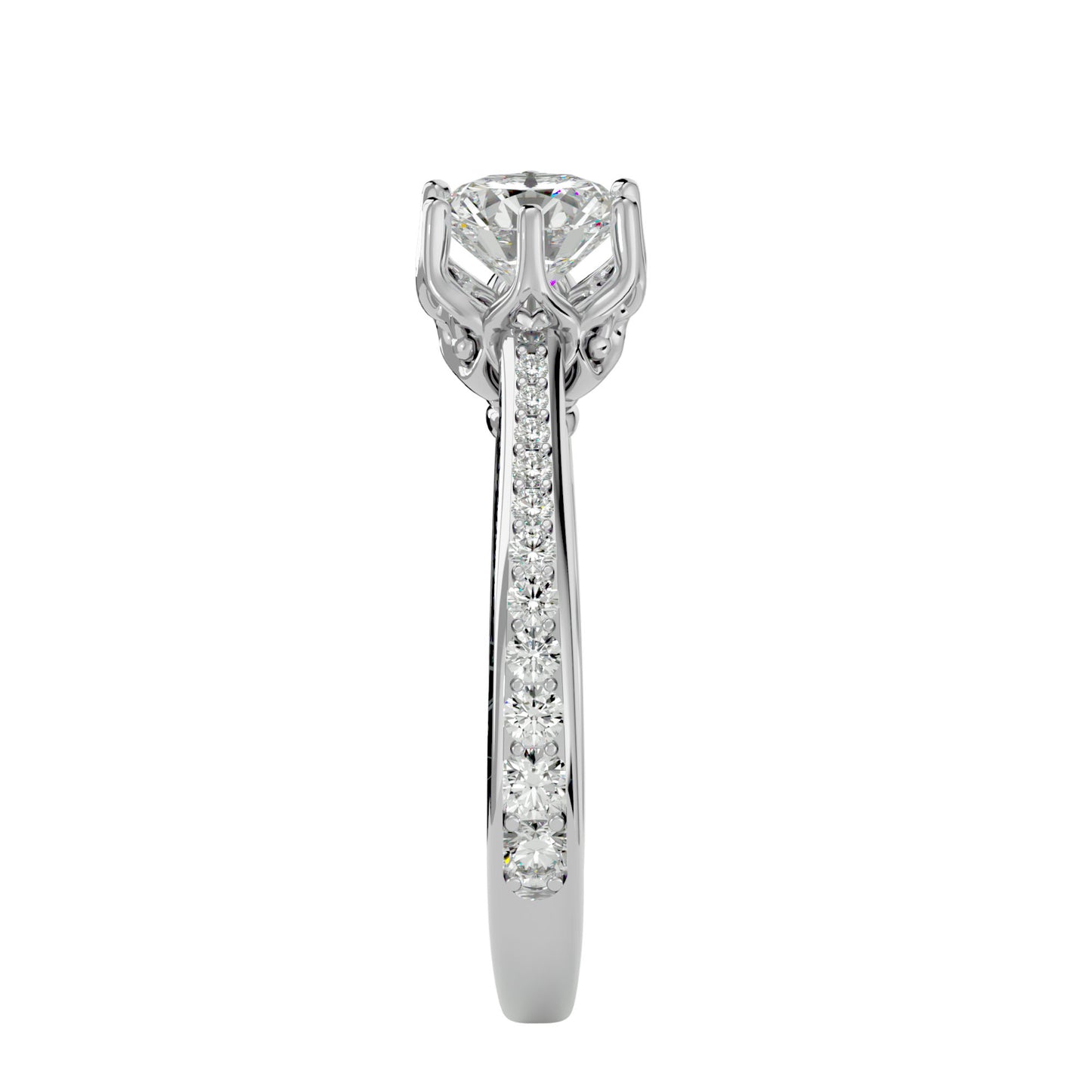 Kanya crown diamond engagement ring