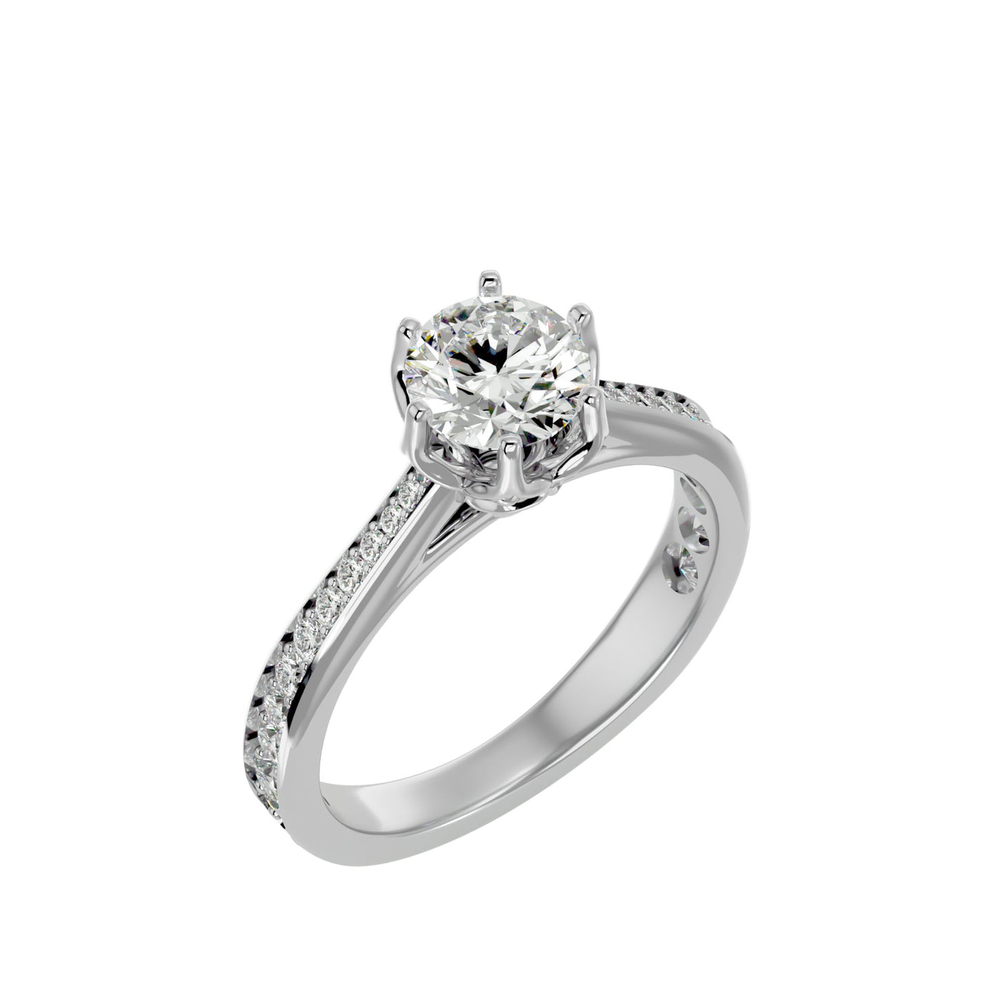 Kanya crown diamond engagement ring