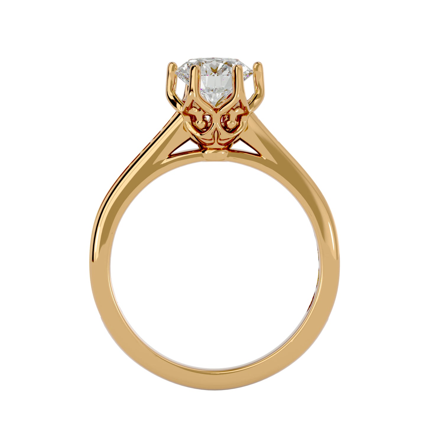 Kanya crown diamond engagement ring