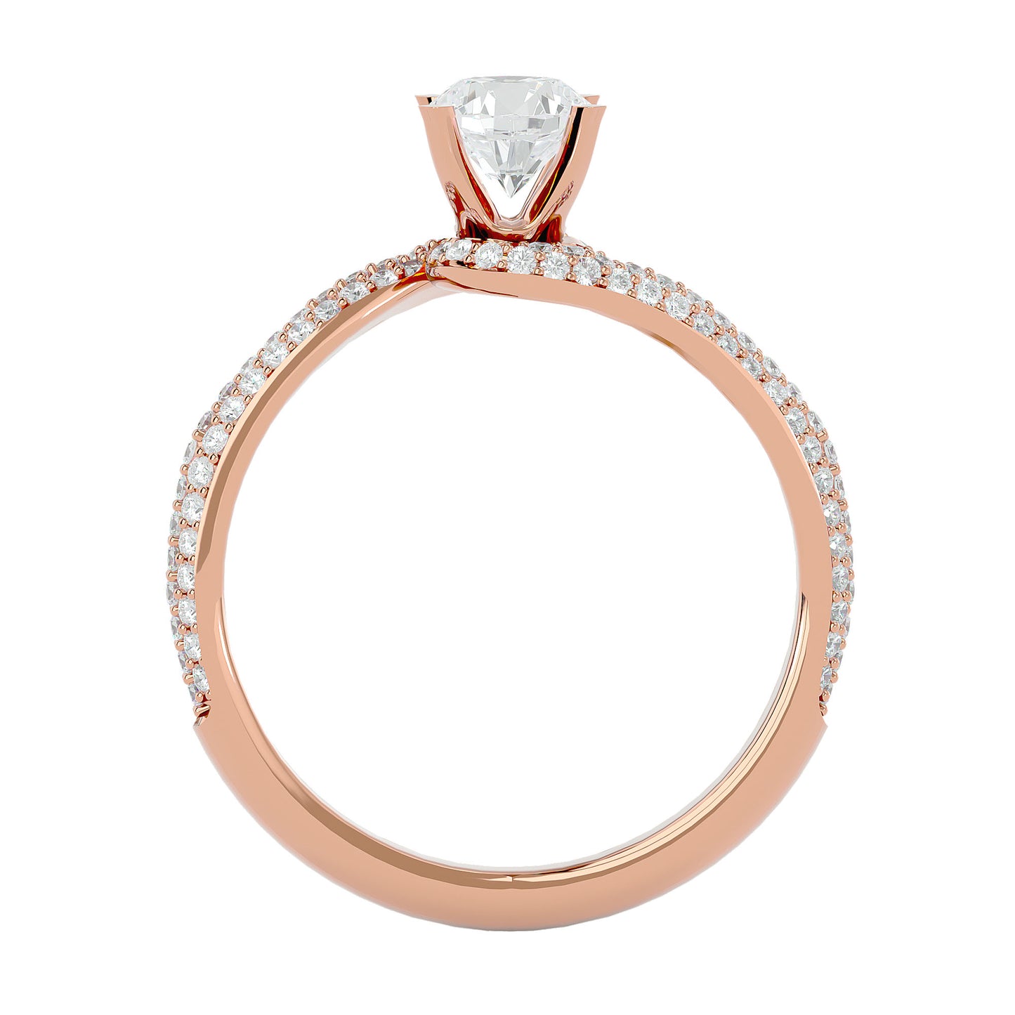 Mira bypass diamond engagement ring