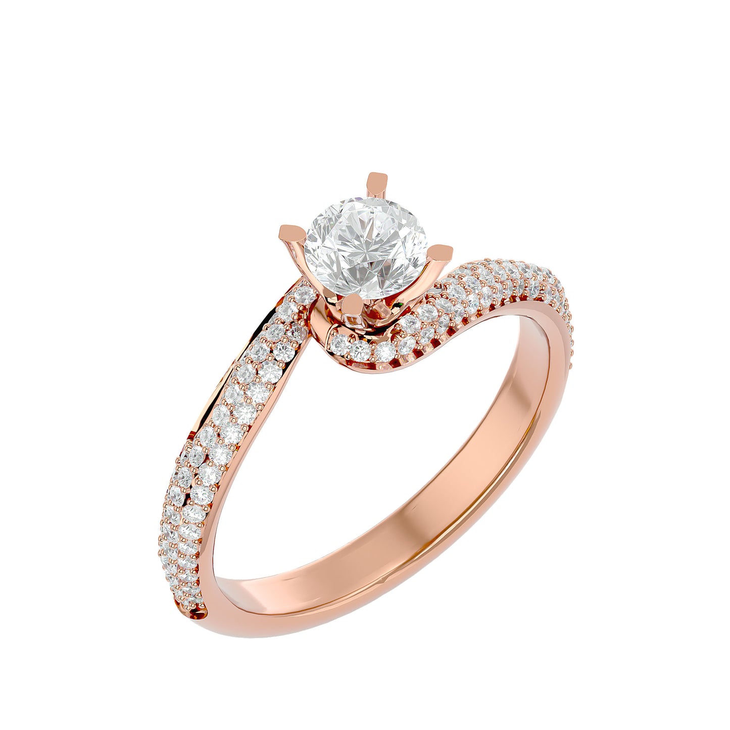 Mira bypass diamond engagement ring
