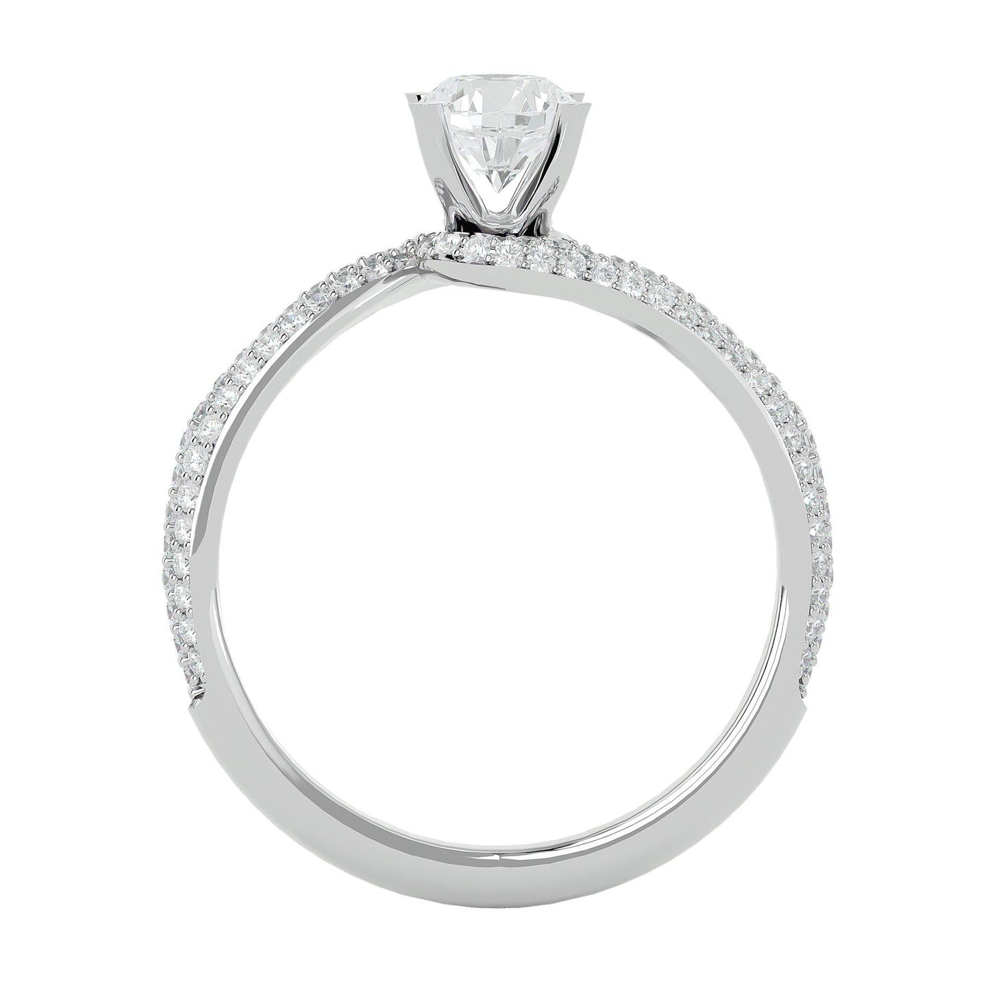 Mira bypass diamond engagement ring