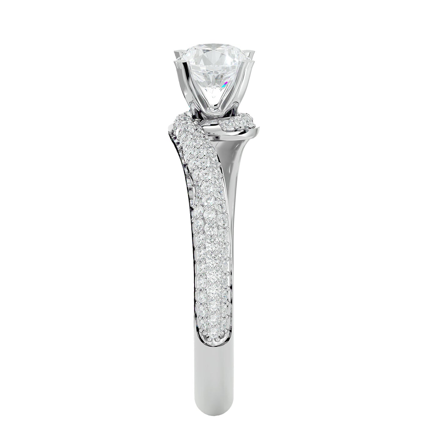 Mira bypass diamond engagement ring