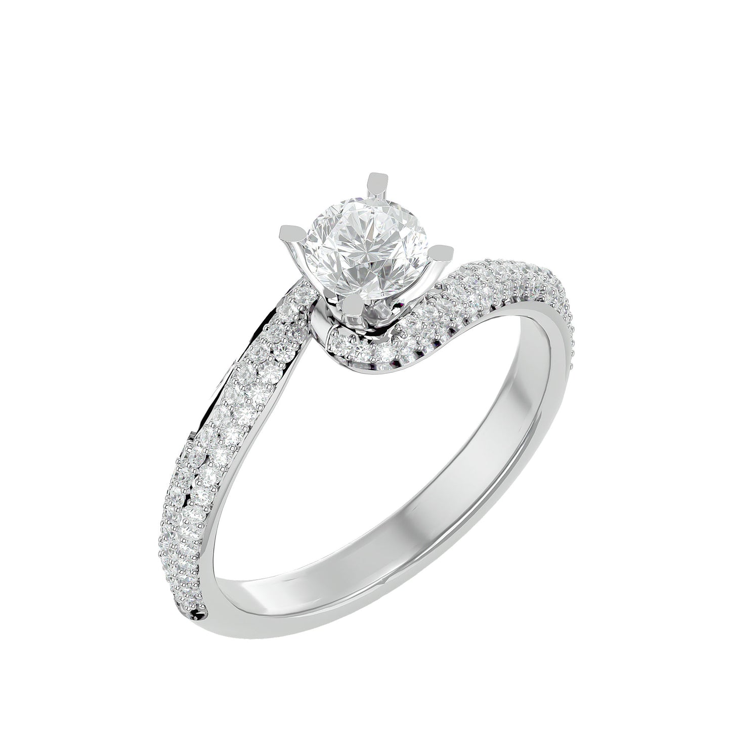 Mira bypass diamond engagement ring